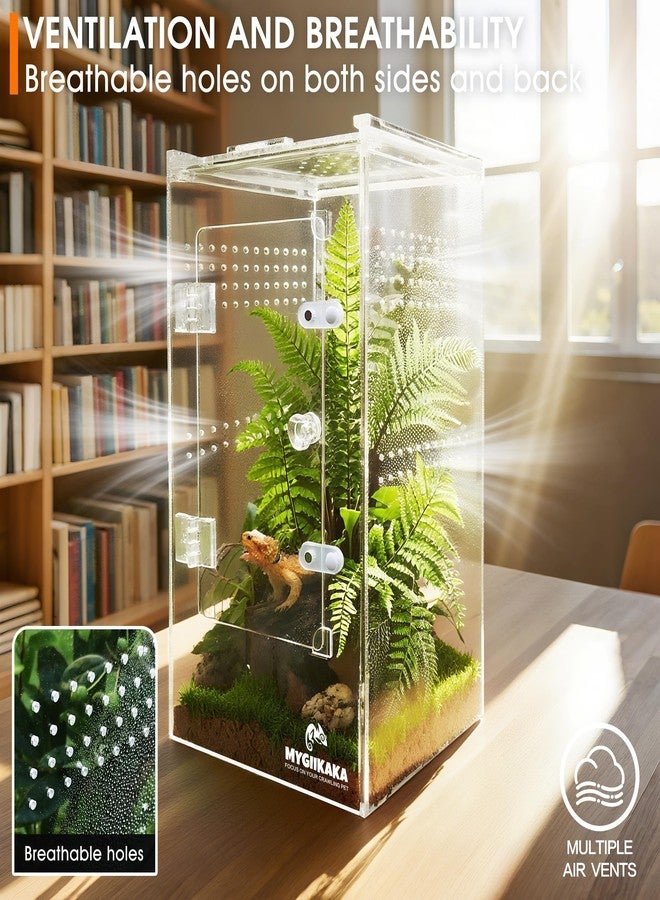 MYGIIKAKA Jumping Spider Enclosure Accessories, Tarantula Spider Box, Bug Cage, Praying Mantis Habitat Enclosure, Snail Insect Terrarium, Caterpillar Habitat (6x6x12 inch) - Image 3